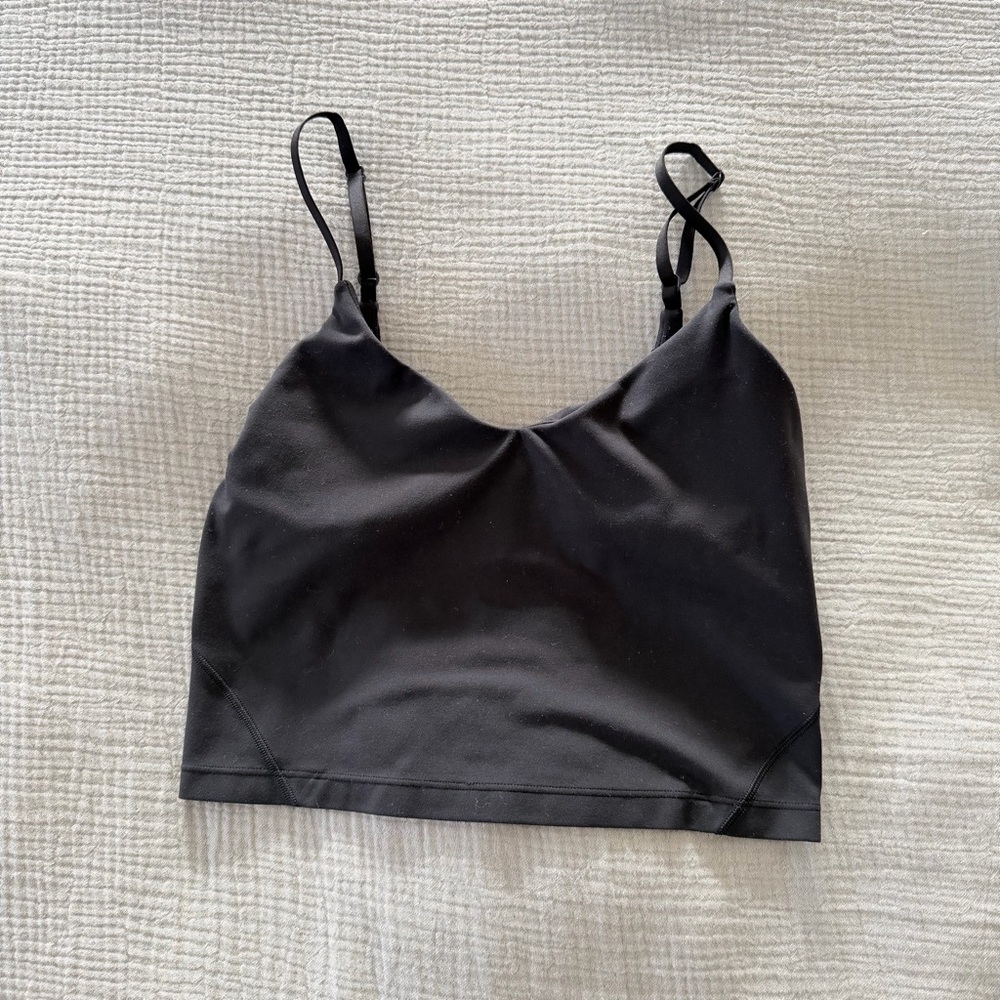 Lululemon Align Cropped Cami Tank Top Light Support, A/B Cup in black size 4